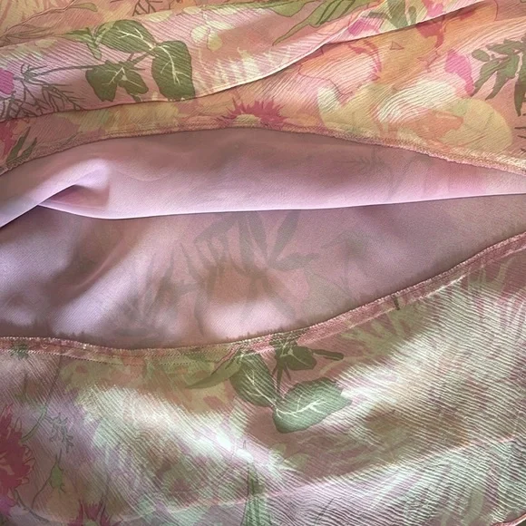 Like New Vintage Ralph Lauren Floral Pink Skirt - Picture 6 of 7